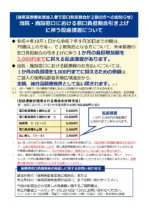 当院・施設窓口における窓口負担割合引き上げに伴う配慮措置について